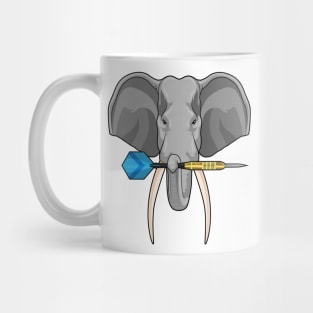 Elephant at Darts with Dart Mug